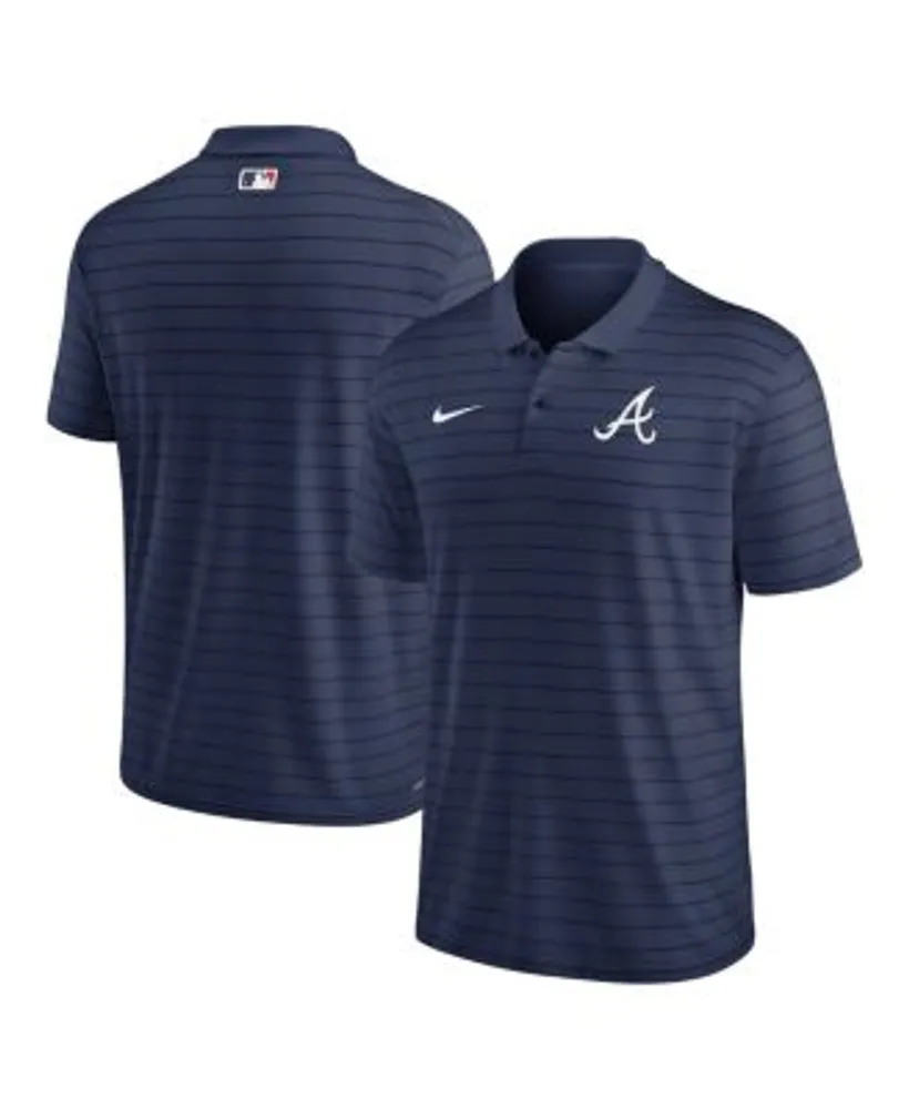 Nike Men's Navy Atlanta Braves Authentic Collection Victory Striped  Performance Polo Shirt