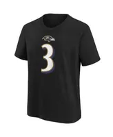 Nike Youth Boys and Girls Odell Beckham Jr. Black Baltimore Ravens Player  Name Number T-shirt