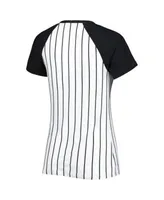 Women's New York Yankees Concepts Sport White Reel Pinstripe Knit Sleeveless  Nightshirt