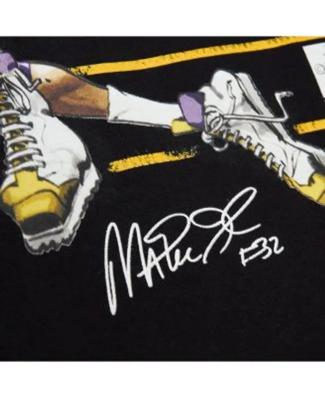 Men's Mitchell & Ness x Sports Illustrated Magic Johnson White Los Angeles  Lakers Player T-Shirt