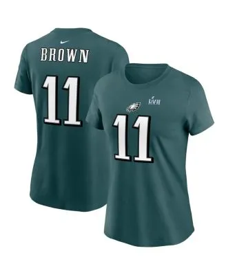 Jalen Hurts Philadelphia Eagles Majestic Threads Women's Super Bowl LVII  Name & Number Raglan 3/4