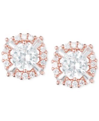 Elevated Crystal Round Stud Earrings