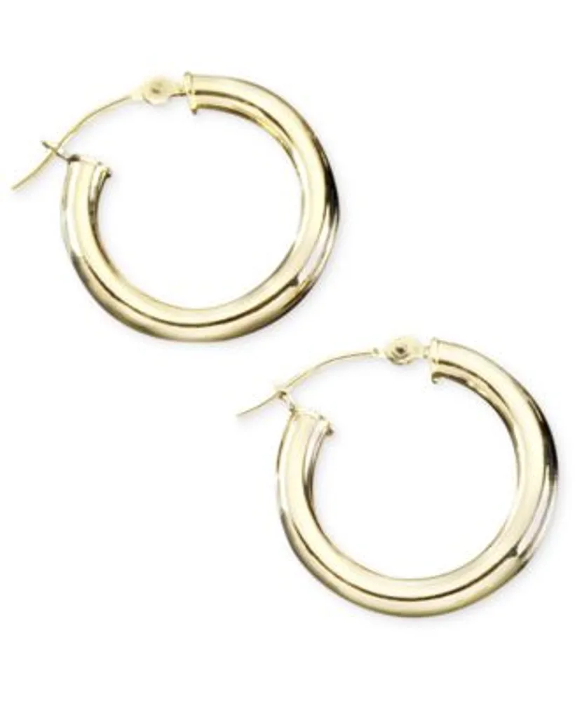 Macy's 14k Gold Large Polished Hoop Earrings - Macy's