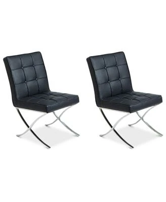 Kalem Set of 2 Leather Side Chairs