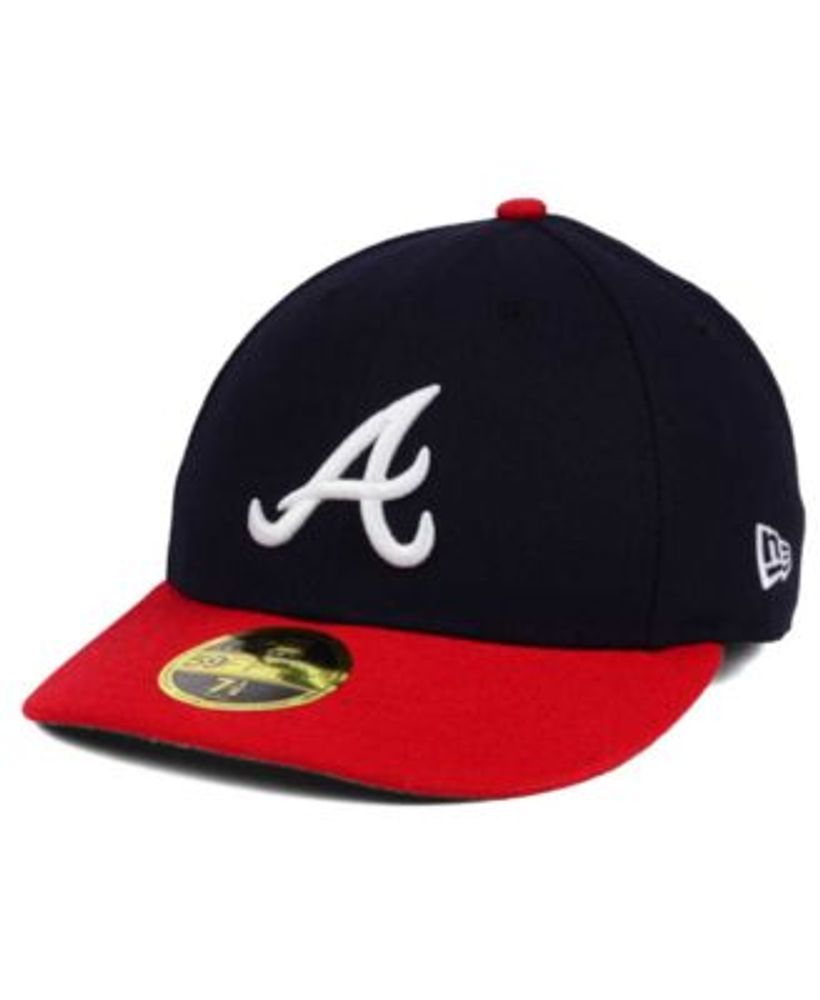 New Era Men's Atlanta Braves 59Fifty Road Navy Authentic Hat