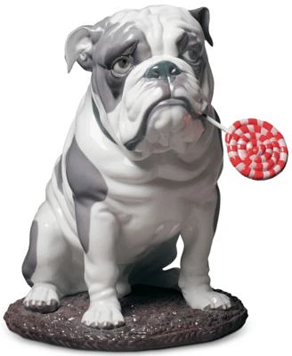 Bulldog with Lollipop Figurine