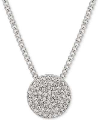 Pavé Disc 19" Pendant Necklace, Created for Macy's