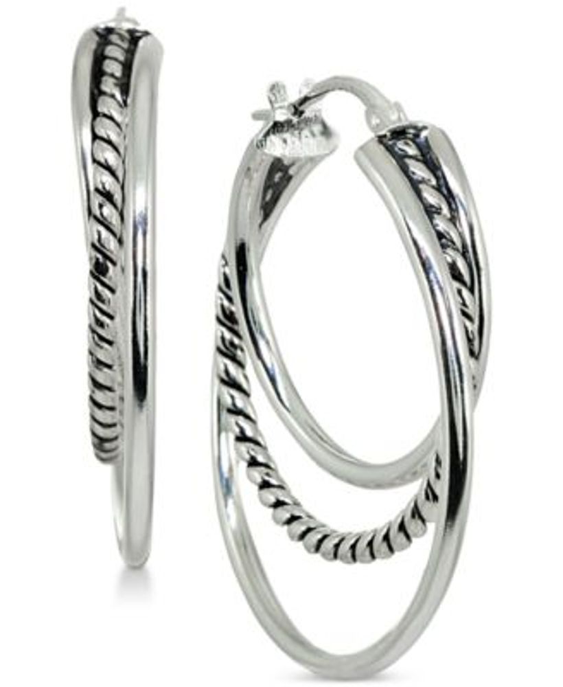 Giani Bernini 3-Pc. Set Cubic Zirconia Stud & Hoop Earrings in 18k  Gold-Plated Sterling Silver, Created for Macy's