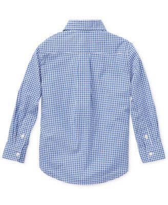Toddler and Little Boys Cotton Poplin Shirt