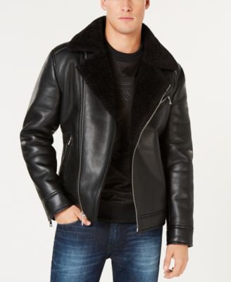 Asymetrical Faux Leather Moto Jacket, Created for Macy's