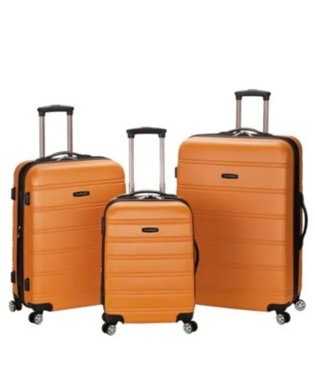 Rockland 3-Piece Yellow Polycarbonate Luggage Set