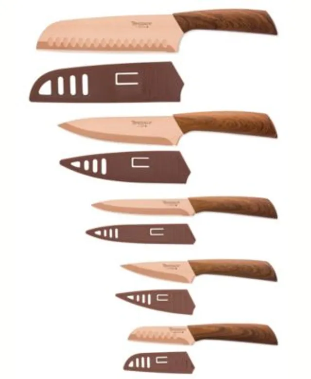 Hampton Forge Tomodachi™ Raintree 10-Pc. Knife Set with 5 Matching Blade  Guards, Copper Titanium