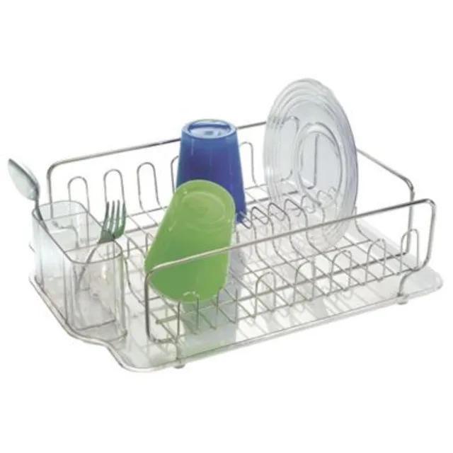 InterDesign Forma Kitchen Dish Drainer Rack With Tray for Drying