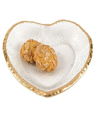 Gold Edge Heart Plate 7.5"