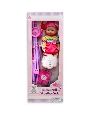 Baby Doll with Stroller Set