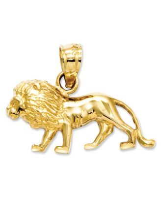 14k Gold Charm, Lion Charm