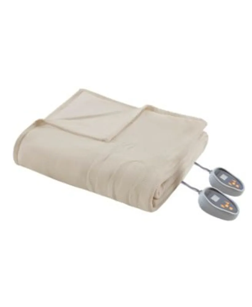 Beautyrest - Heated Plush Blanket - Mink - Twin