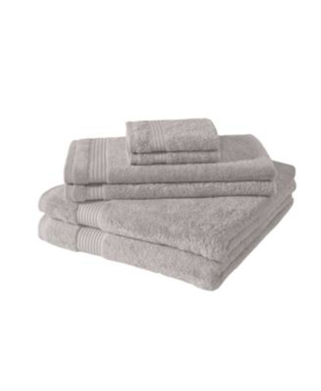 Aegean 100% Turkish Cotton 6 Piece Towel Set Charcoal, 500Gsm