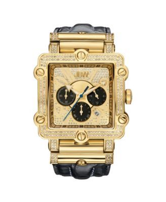 Men's Phantom Diamond (1 ct.t.w.) 18k Gold Plated Stainless Steel Watch