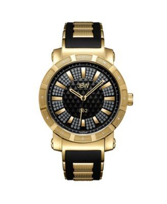 Men's "562" Diamond (1/8 ct.t.w.) 18k Gold Plated Stainless Steel Watch