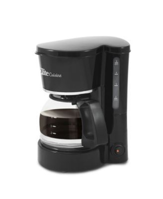 Elite Cuisine 5 Cup Automatic Brew & Drip Coffee Maker with Pause & Serve, Reusable Filter