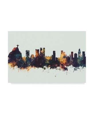 Michael Tompsett Rio De Janeiro Skyline Brazil IV Canvas Art