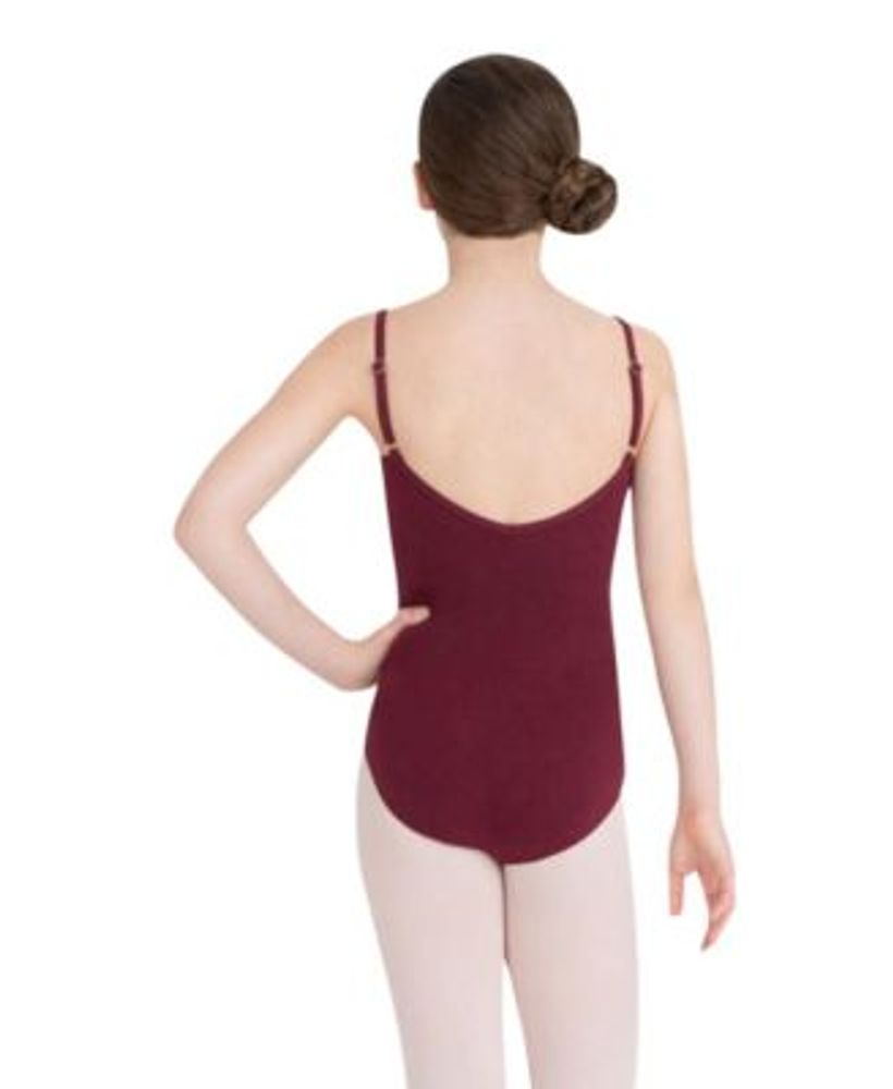 Capezio Girls' Little Camisole Leotard w/Adjustable Straps, Red Small