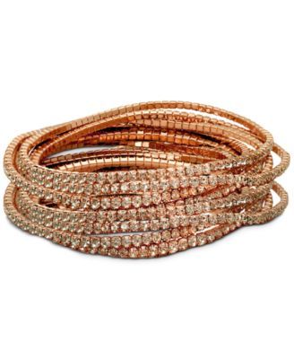 10-Pc. Set Crystal Stretch Bracelets
