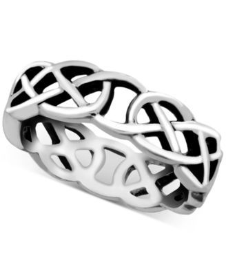 Celtic Band Ring Silver-Plate
