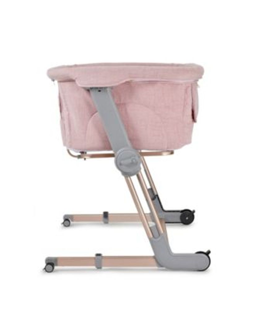 Pink Hugme Plus Bedside Sleeper Bassinet Includes Mattress and Travel Bag