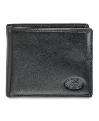 Men's Equestrian2 Collection RFID Secure Center Wing Wallet with Zippered Coin Pocket