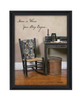 Home Story By SUSAn Boyer, Printed Wall Art, Ready to hang, Black Frame, 15" x 19"