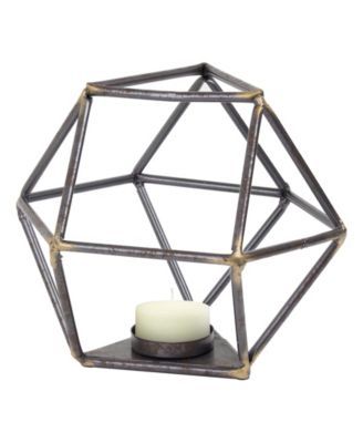 American Art Decor Geometric Tealight Candle Holder Triangular Base Table Top Sculpture