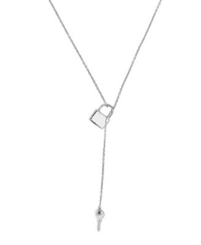 Macy's Diamond Accent Heart Lock & Key 18 Pendant Necklace in Sterling  Silver & 14k Rose Gold-Plate - Macy's