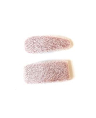 Pastel Faux-Fur Hair Clip Two-Piece Set
