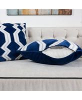 Vivian Applique Velvet Square Decorative Throw Pillow