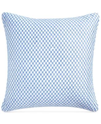 Embroidered Geometric 210-Thread Count 18" x Decorative Pillow, Created for Macy's