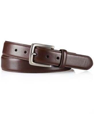 Belt, Edge-Stitched Leather Belt