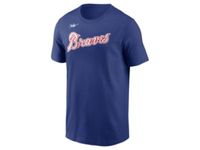 Men's Nike Ronald Acuna Jr. Navy Atlanta Braves Name & Number T-Shirt