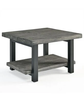 Pomona Metal and Reclaimed Wood Square Coffee Table