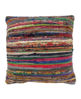 Chindi Decorative Pillow, 22" x 22"