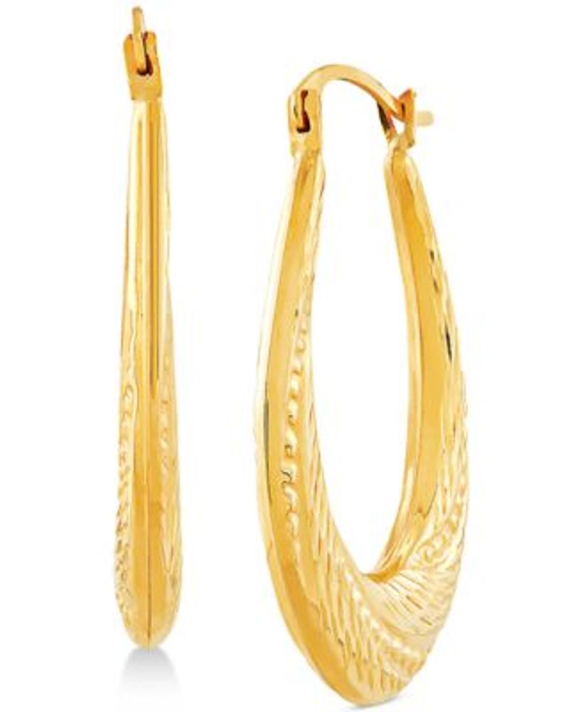 Macy's 14k Gold Large Polished Hoop Earrings - Macy's