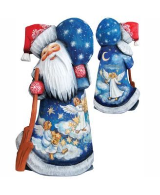 G. Debrekht Russian Santa Wooden Wine Bottle Box