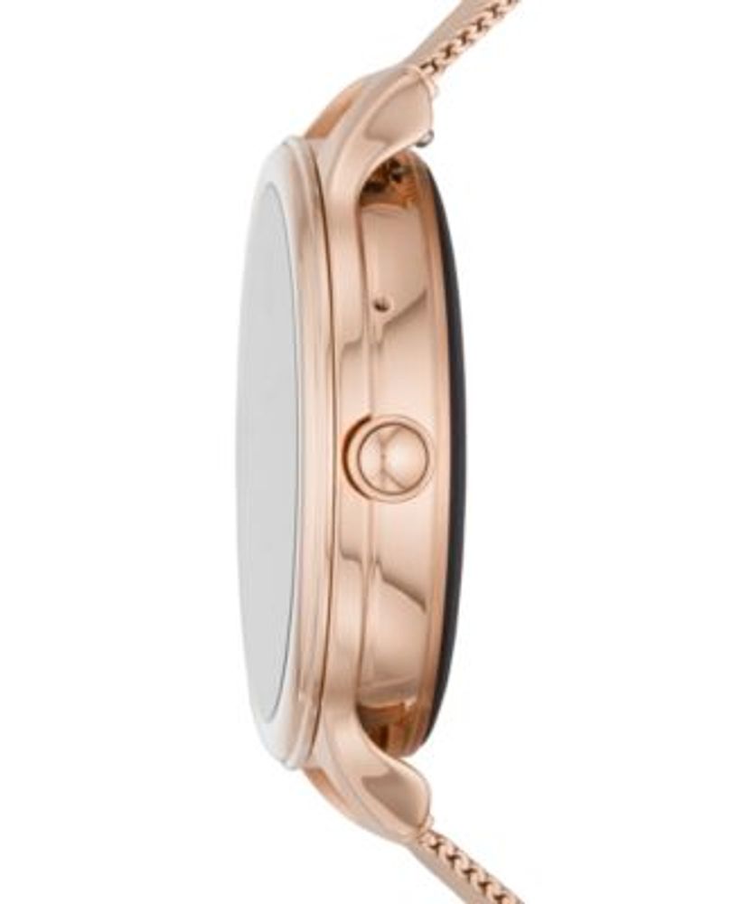 Women's Gen 5E Rose Gold-Tone Stainless Steel Mesh Bracelet Touchscreen Smart Watch 42mm