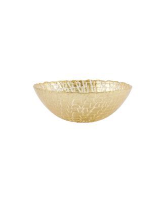 Rufolo Glass Gold Crocodile Small Bowl