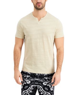 Men's Space-Dye Split T-Shirt, Created for Macy's