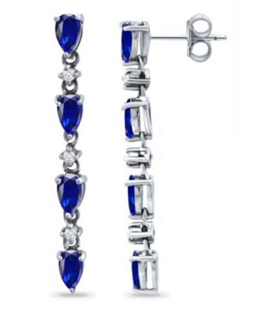 Giani Bernini Cubic Zirconia Cluster Drop Earrings, Created For