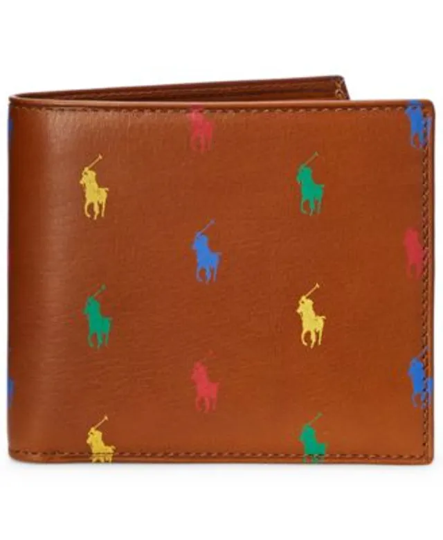 Men's Allover Pony Leather Billfold Wallet $57 (Reg. $95) at Macy's in 2023