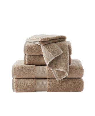 Solid Turkish Cotton Towel Set, 6 Piece