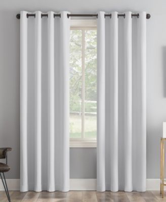 Tresello Tonal Texture Draft Shield Fleece Insulated 100% Blackout Grommet Curtain Panel, 50" x 96"